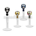 lbitca labret bio flexible bola multi joya 3mm acero anodizado presion mayorista