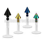 lbitcn labret bio flexible cono acero anodizado 3mm presion distribuidor