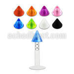 lbivcn3 labret bio flexible cono acrilico uv 3mm presion mayorista