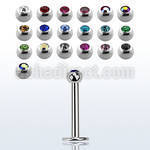 lbjb25 labret acero quirurgico bola joya bisel 2 5mm venta
