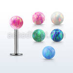 lbop4s labret acero 316l bola opalo 4mm mayorista