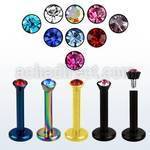 lbtc25 labret acero 316l anodizado rosca interna 2 5mm cristal bisel venta
