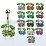 mcd355 piercing ombligo acero quirurgico cerezas cristal inferior mayorista