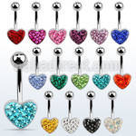 mcd426 piercing ombligo acero quirurgico corazon cristal ferido distribuidor