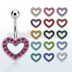 mcd499 piercing ombligo acero quirurgico corazon cristal 10mm distribuidor