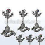 mcd556 piercing acero quirurgico 316l e lagarto ojos cristal 8mm 12mm venta