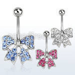 mcd595 piercing ombligo acero quirurgico lazo multi cristal inferior venta