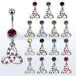 mcd735 banana ombligo acero quirurgico bola joya bisel 8mm nudo celta colgado cristal venta