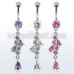 mcdz312 piercing ombligo acero quirurgico zirconia 8mm zirconia pera 10mm distribuidor