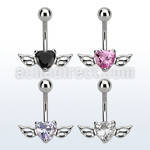 mcdz381 piercing ombligo acero quirurgico zirconia 8mm alas 10mm distribuidor mayorista