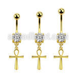mdgz769 gold anodized steel belly banana cz ankh