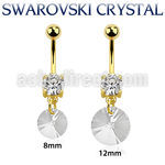 mdk718 anodized steel belly banana swarovski crystal
