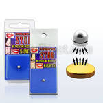 mgb4 piercing magnetico media bola acero quirurgico brillo espejo 4mm base magnetica color dorado 8mm 1 pieza mayorista
