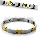 mgub6 brazalete wolframio brillo espejo uniones + doradas distribuidor mayorista
