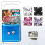 mgzq5m par piercings oreja magneticos plata zirconia cuadrada color 5mm mayorista