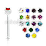 nba3 piercing nariz hueso acrilico transparente bola 2mm cristal redondo distribuidor mayorista