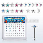 nbbxm8c distribuidor mayorista caja 52 piercing nariz hueso plata 925 0 6mm formas estrella luna al por mayor