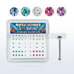 nbbxmm2 caja piercing nariz hueso plata esterlina 0 6mm cristal redondo 1.4 1.5 2mm distribuidor