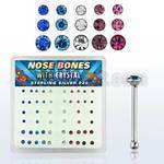 nbbxmm caja display piercing nariz hueso plata esterlina 925 0 6mm cristal redondo venta