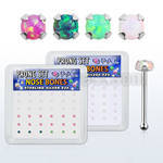 nbpo15 caja 36 piercing nariz hueso plata 925 0 6mm opalos sinteticos redondos 1 5mm al por mayor