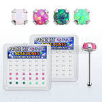nbpo25 caja 36 piercing nariz hueso plata 925 0 6mm opalos sinteticos redondos 2 5mm al por mayor