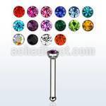 nbs20 piercing nariz hueso acero quirurgico cristal redondo 2mm distribuidor mayorista