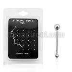 nbsvpk pack display 20 piercing nariz hueso plata esterlina 925 0 6mm bola plata lisa 1 5mm mayorista