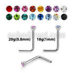 nlcb 316l steel nose stud 2mm color
