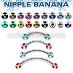 npbnmj5 surgical steel nipple banana 5mm