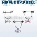 npdl25 banana pezon acero quirurgico bolas 5mm conectadas arco zirconia colgado distribuidor