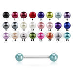 nppr5 316l steel barbell pearl balls 5mm