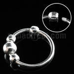 nr28 aro nariz plata esterlina 0 6mm bola fija 3mm entre bolas 2mm 10mm al por mayor