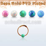 ns02rso aro nariz continuo plata 925 oro rosa 18 kts 0 6mm bola opalo 3mm 10mm venta
