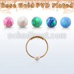 ns03rso aro nariz continuo plata 925 oro rosa 18 kts 0 6mm bola opalo 3mm 12mm distribuidor