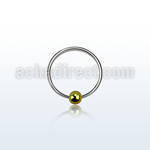 ns05gb aro nariz plata esterlina 0 6mm bola oro 8mm 1 pieza al por mayor