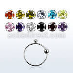 ns05z15m aro nariz plata 925 0 6mm bola cierre zirconia redonda 1 5mm 8mm distribuidor