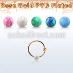 ns06rso aro nariz plata 925 oro rosa 18 kts 0 6mm bola bola opalo 3mm 10mm mayorista
