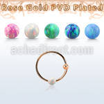 ns07rso aro nariz plata 925 oro rosa 18 kts 0 6mm bola bola opalo 3mm 12mm venta