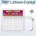 ns6cx caja display piercing nariz l plata esterlina 925 0 6mm cristal claro 1 25mm distribuidor