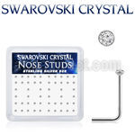 ns9cxsw 925 silver nose studs swarovski crystal