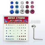 nsbxmm caja display piercing nariz l plata esterlina 925 0 6mm cristal redondo distribuidor