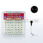 nskbbx caja display piercing nariz l plata esterlina 925 0 6mm bola negro 1 5mm mayorista