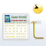 nsmx3rg caja display piercing nariz l plata 925 0 6mm oro 18 kts redonda 2mm al por mayor