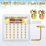 nsmxpa36 caja display 36 piercing nariz plata 925 0 6mm pina plata oro rosa 18 kts las distribuidor
