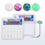 nso15 caja 36 piercing nariz l plata 925 0 6mm opalos sinteticos redondos 1 5mm al por mayor