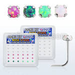 nspo2 caja 36 piercing nariz l plata 925 0 6mm opalos sinteticos redondos 2mm mayorista