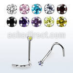 nswzr15 piercing nariz l acero quirurgico zirconia redonda 1 5mm mayorista
