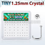 nw6cx caja display 52 piercing nariz l plata esterlina 0 6mm cristal 1 25mm mayorista