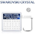 nw9cxsw 925 silver nose screws swarovski crystal