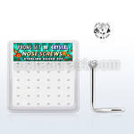 nwp9cbx caja display 36 piercing nariz l plata esterlina 925 cristal 1 5mm al por mayor